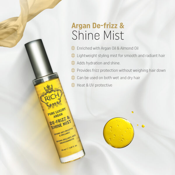 RICH Argan De-Frizz & Shine Mist 50 ml - Image 2