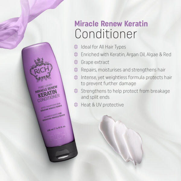 RICH Miracle Renew Keratin Conditioner 200 ml - Image 2